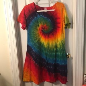 Tie dye t shirt dress